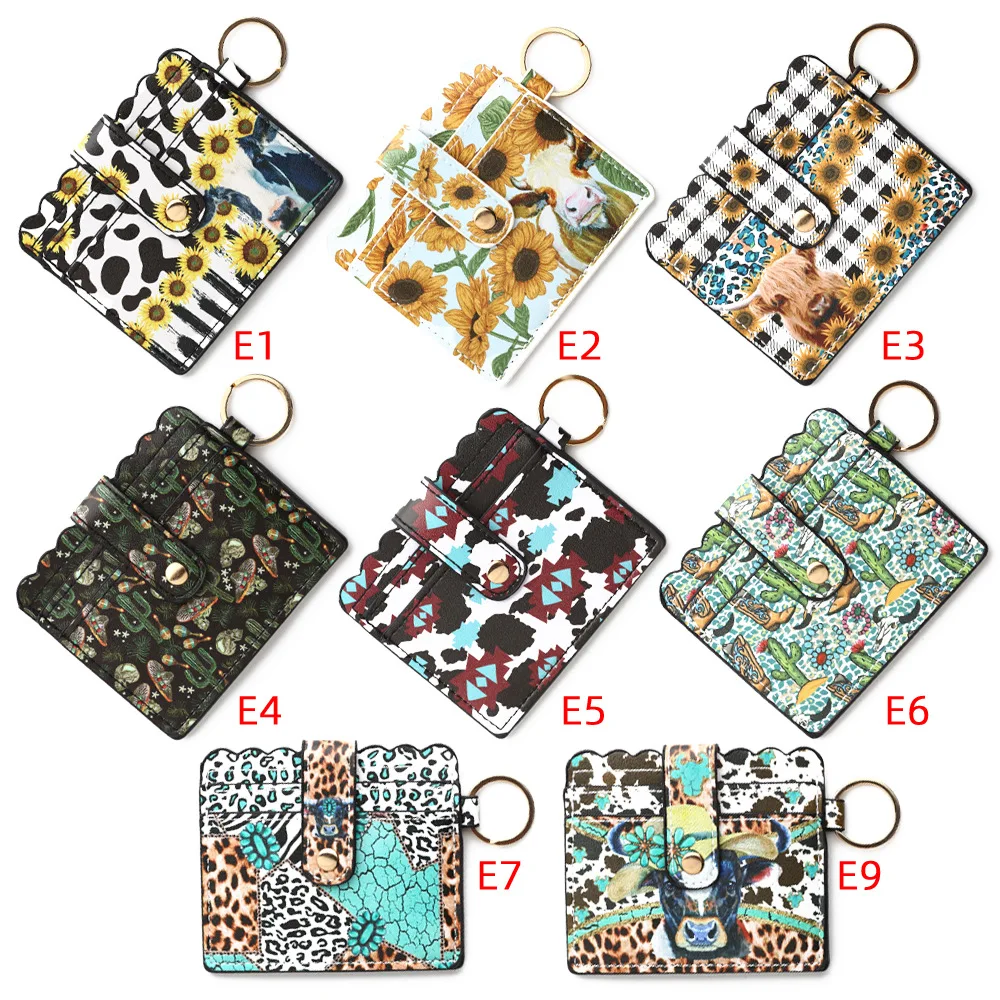 Personalized Wristlet keychain Card Holder Leopard Print keychain wallet card holder Leopard leather card holder wallet