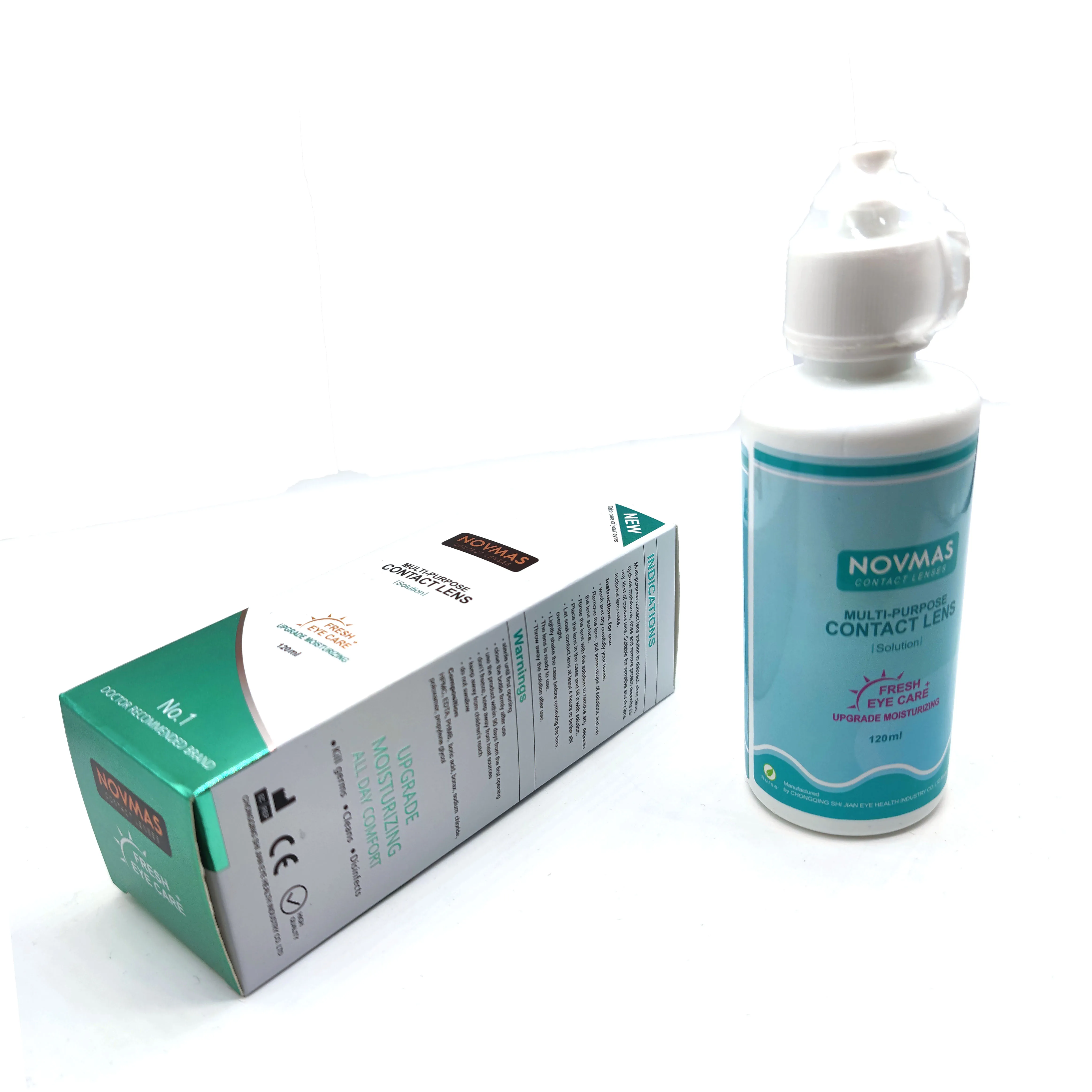 
Novmas Hot Sale Contact Lenses Solution Eye Lens 120ml Solution For Contact Lenses 