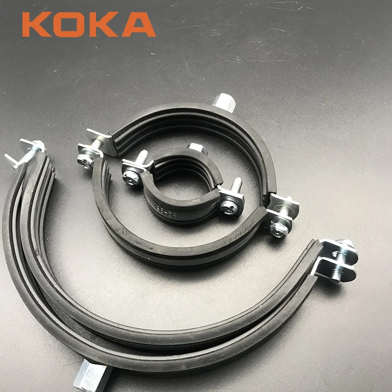 High Quality Adjustable Insulated Cable Metal Silicone Clip Rubber Sleeve Fixing Pipe Hose Clamp