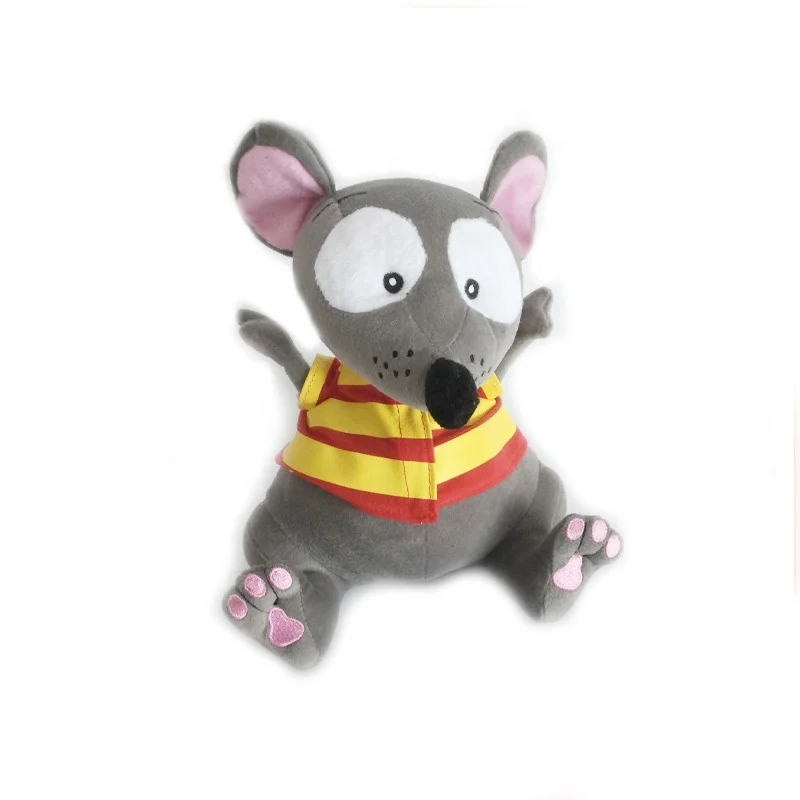 Customized minnie mouse plush toy soft animal mouse plush toy grey mouse plush toy