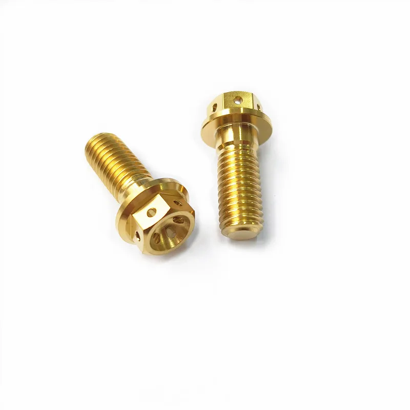 M10*35 Titanium flange bolts with hole GR5