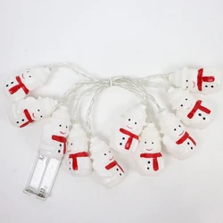 LED String Lights 1.5M 10LED/3M 20LED Snowman Santa Claus Christmas Fairy Lights for Home Bedroom Wall Patio Decoration