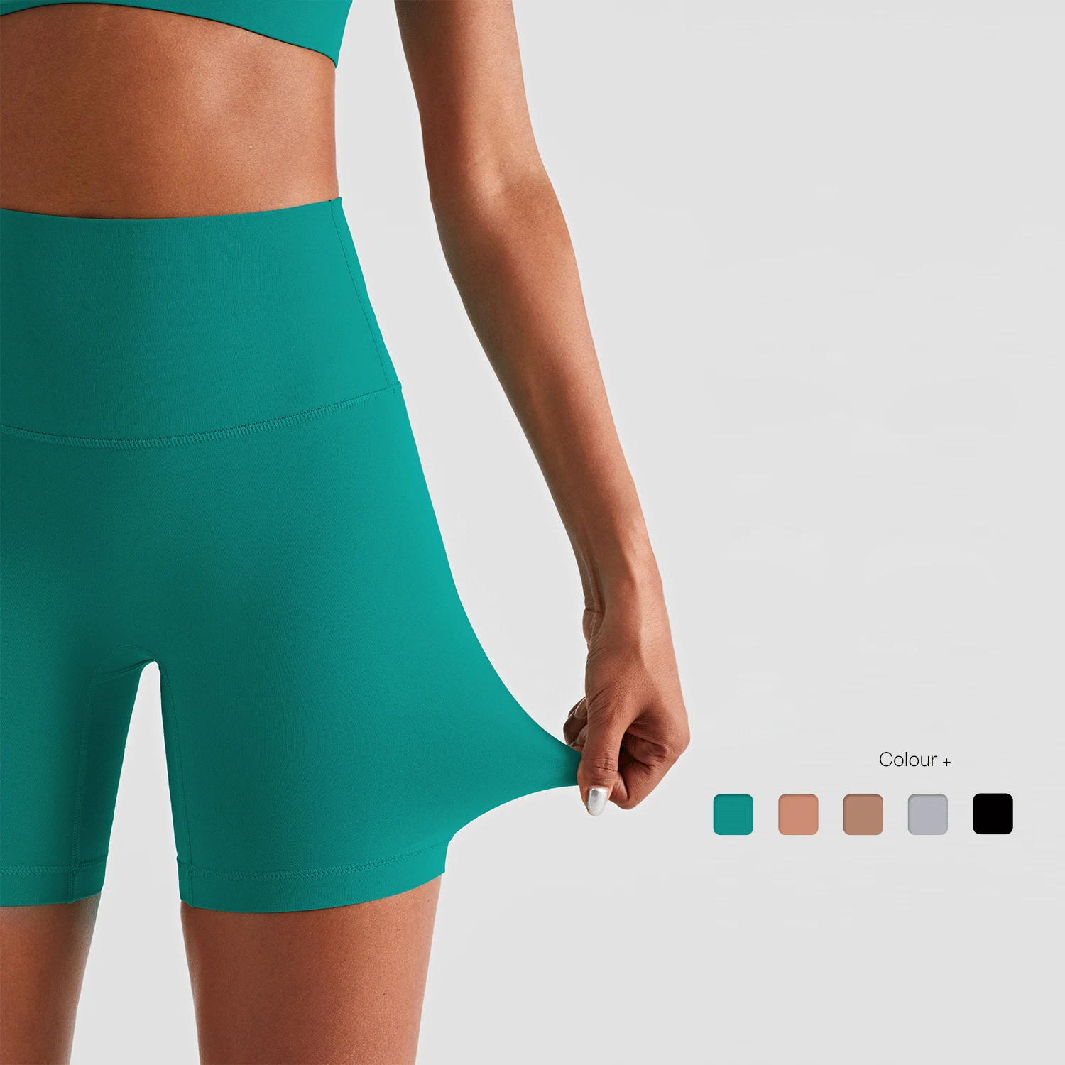 Wholesale High Waist No Front T Seam Sports Yoga Shorts Pants Women Nude Feel Fitness Gym Tight Athletic Workout Biker Shorts