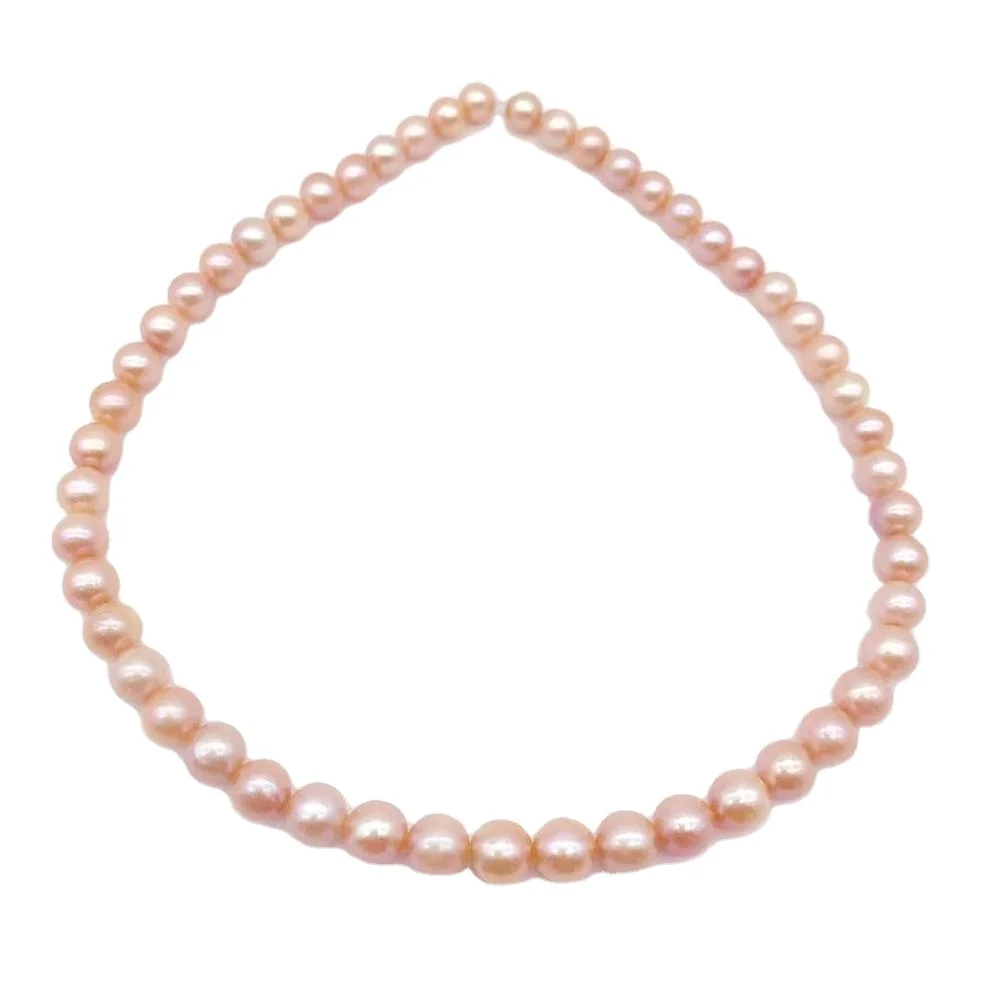 
authentic pearl jewelry necklace pink freshwater seed pearl chain necklace 