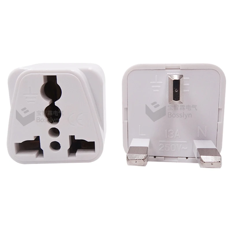 Universal AU US EU to UK 3 Pin AC Power Plug Travel Adapter