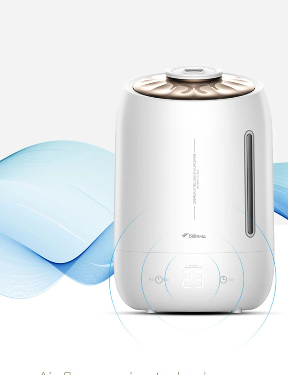 
Deerma DEM-F600 Large Capacity Water Tank Low Noise Design Commercial Home Portable Air Humidifiers 
