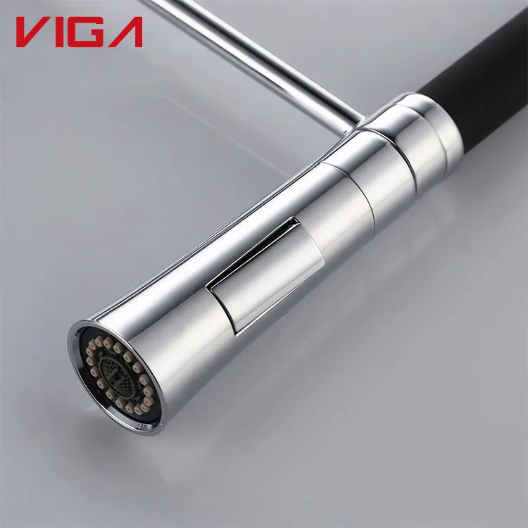 Top Quality CUPC Certificate Sanitary Ware Silicon Elbow Hose Pull Down Kitchen Mixer Tap Faucet