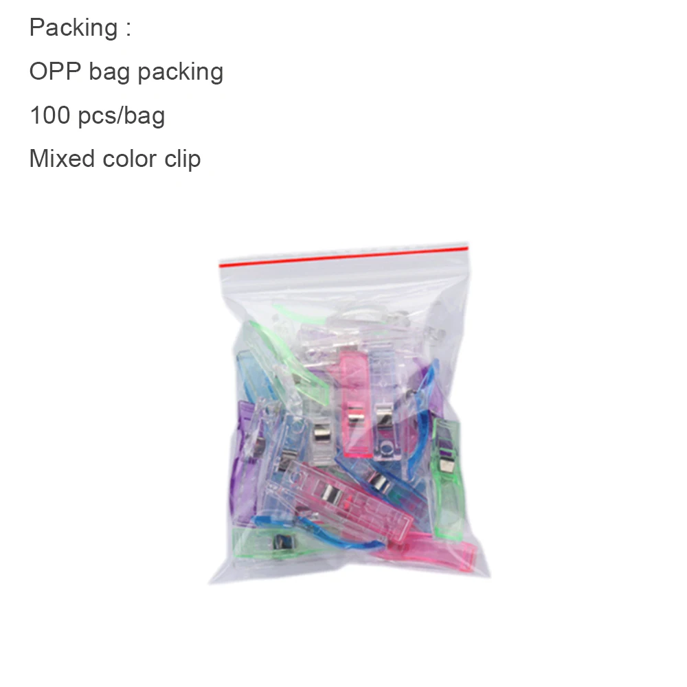 3 Inches Measurement Ruler Hemming Clips Plastic Colored Quilting Clips Quilter Sewing Clips With Hole