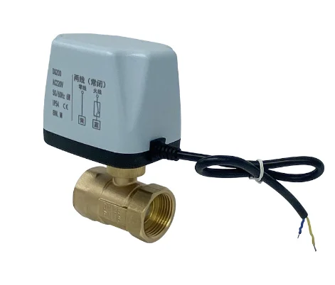 Electric ball valve Solar solenoid valve AC220V air conditioning temperature control two-way DC12V24V