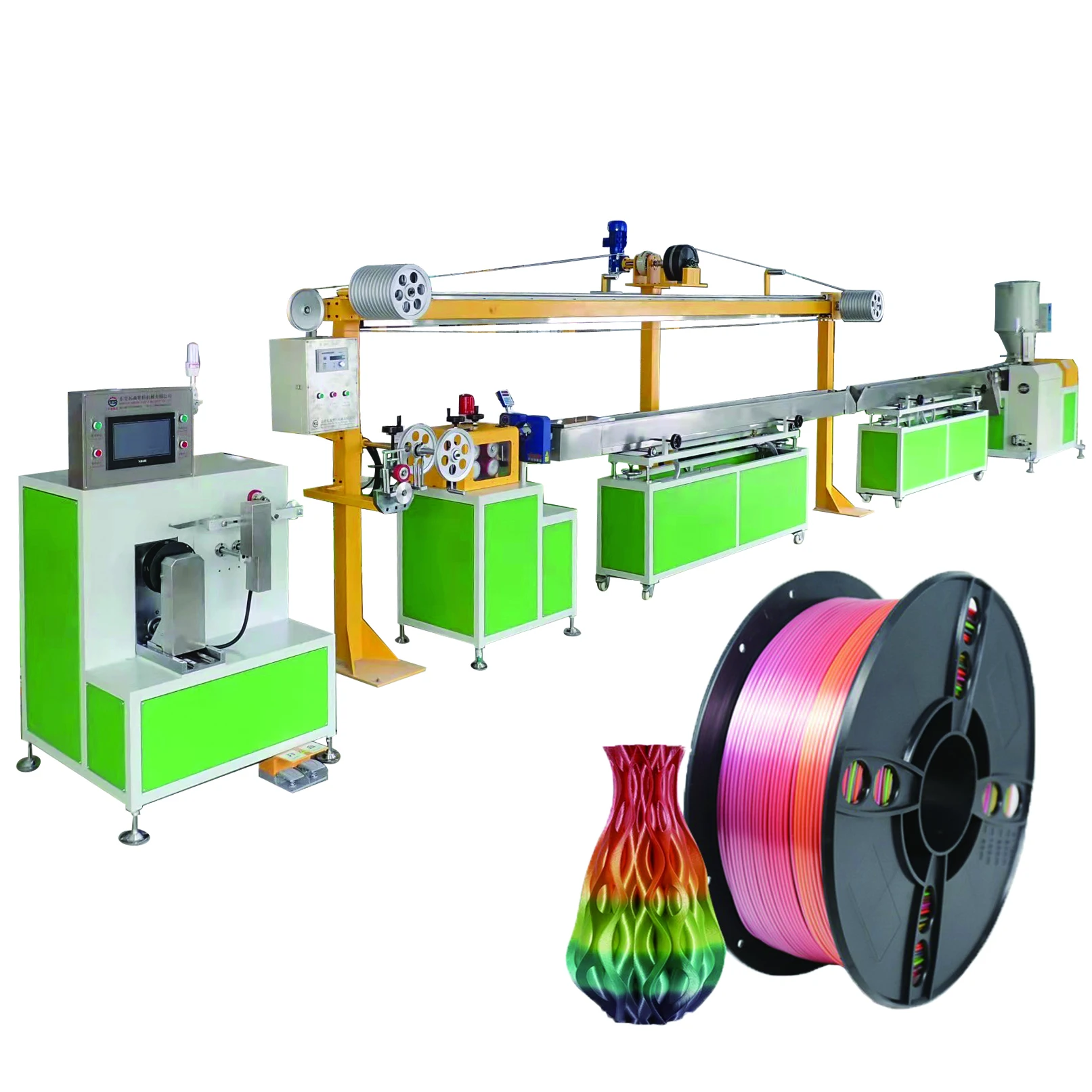 double color 3d filament extruder  multi-color 3d filament making machine   rainbow 3d filament  making extruder