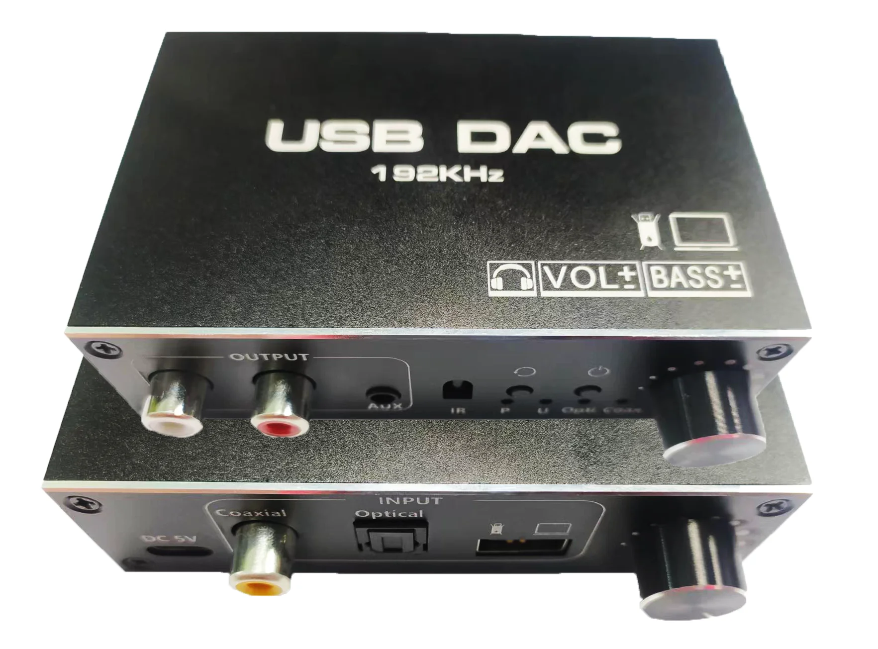 New 192KHZ USB DAC Digital to Analog Audio Converter Adapter Support USB to transmit PC-side player signal