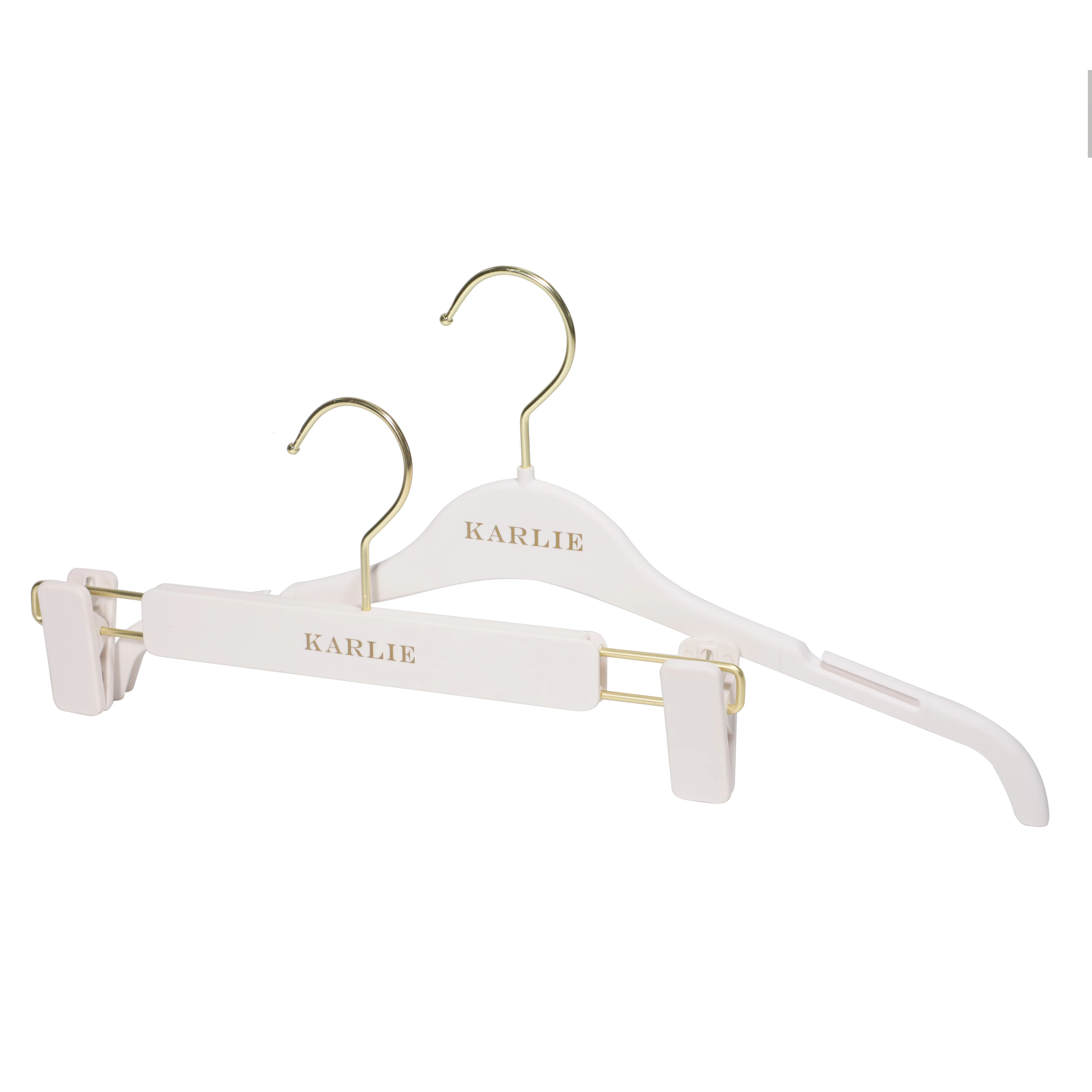 2023 hot sales cheap durable save space clothes women hanger thin white plastic hanger for top clothes  hanger with custom logo