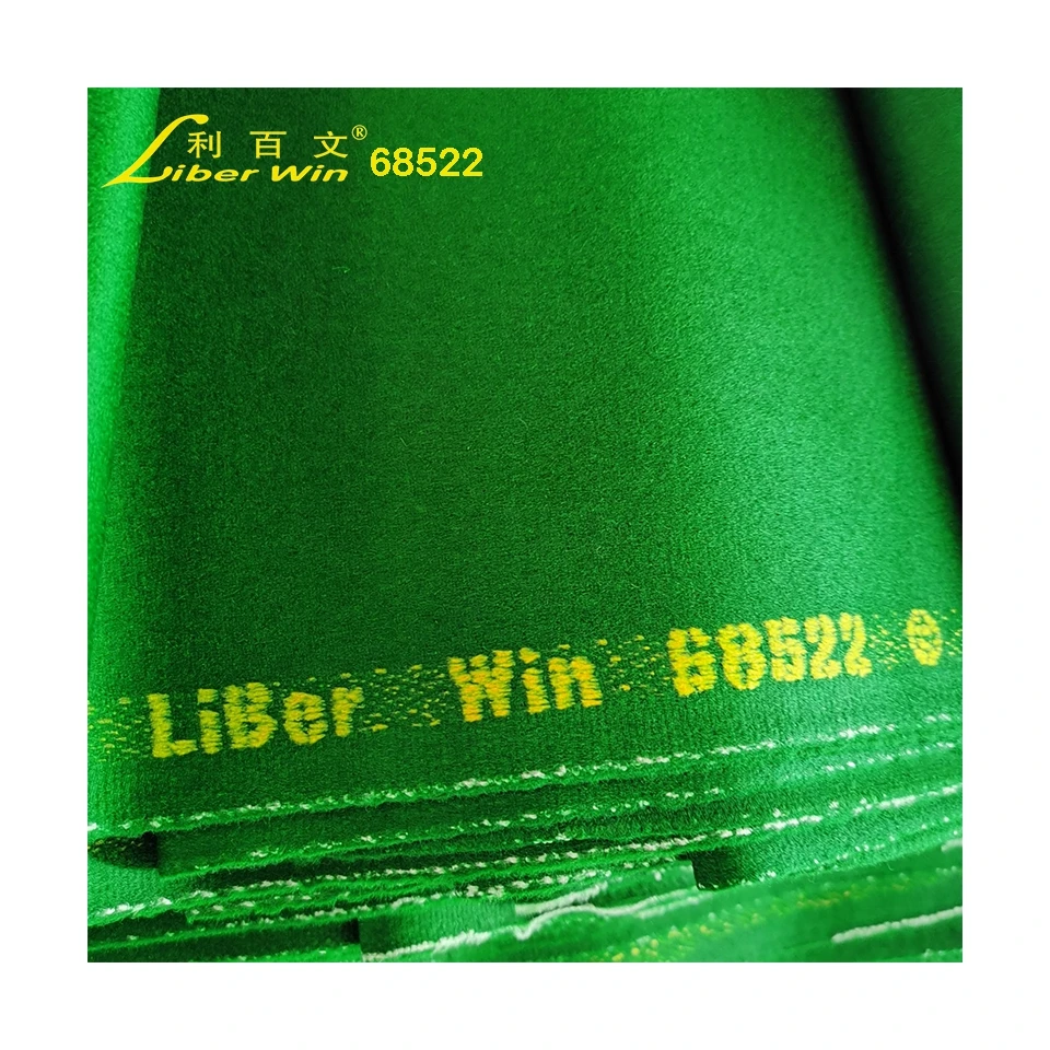 Chinese factory printed pool table cloth fancy worsted for 12FT snooker with bed and 