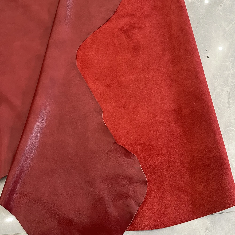 custom color full hide 100% pure genuine red cow pure leather fabric,pure cow leather for sofa set