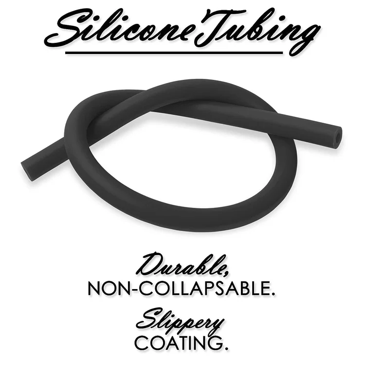 3 different lengths Silicone Hose and Male Fitting for Vacuum Pumps Premium Non-Collapsible Slippery 1/4 inch Inside Diameter