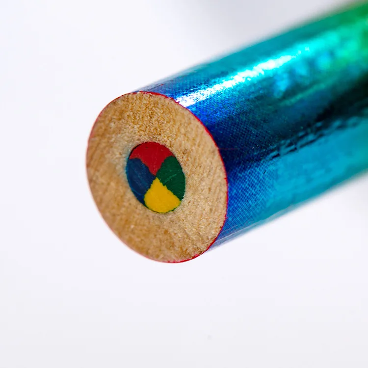 Wholesale Promotional 4 colors in 1 lead multi colored rainbow color pencil for gift