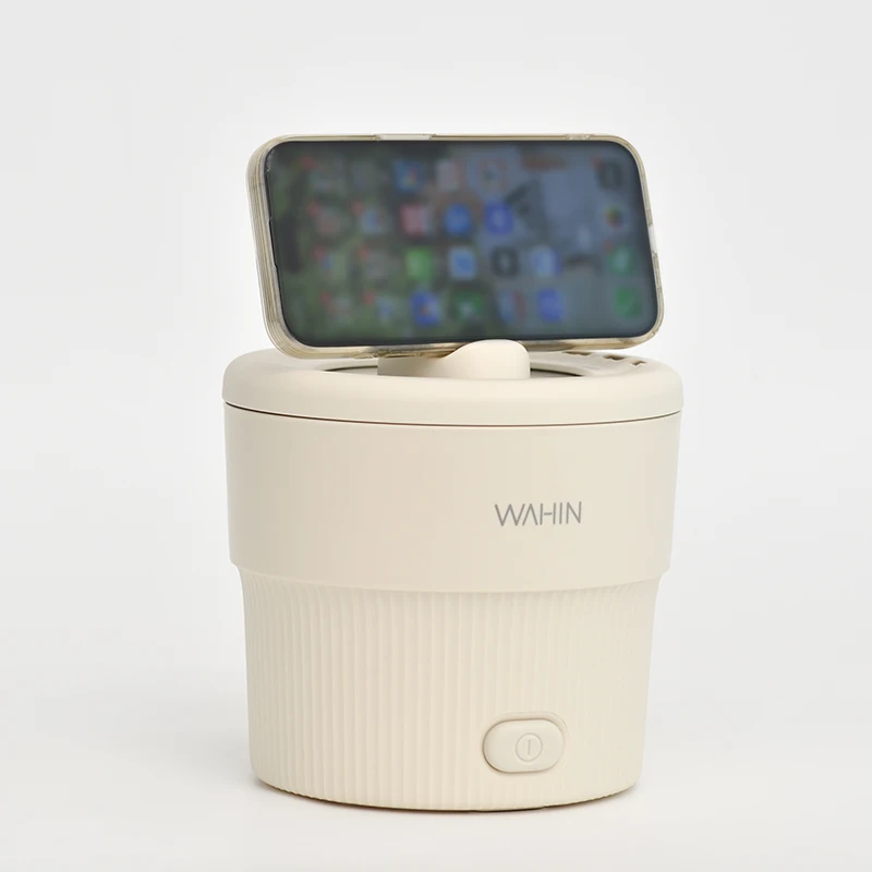 Electric Skillets For Student Dormitory Gift Frying Non Stick Portable Mult-Function Electric Pot Cooking With Phone Holder