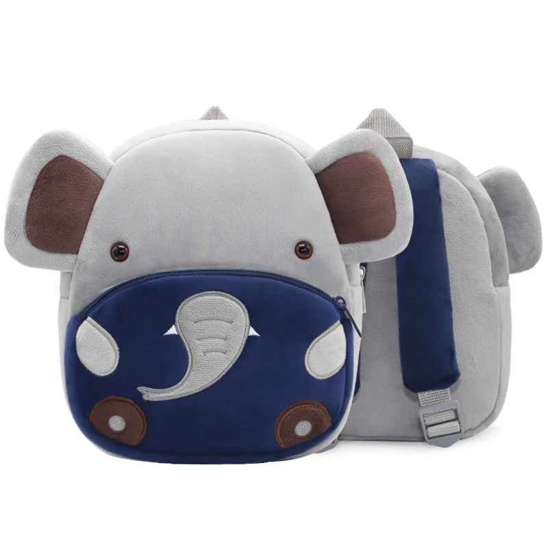 3D Cartoon Plush Children Kindergarten Schoolbags Popular Animal School Kids Backpack Bags
