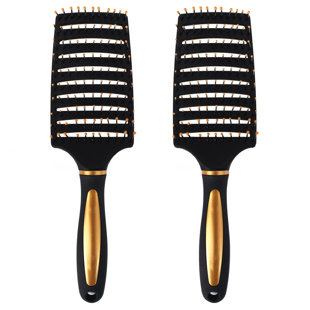 Fashional italy styling curved vent hair brush light drying fast curly ladies hair brush