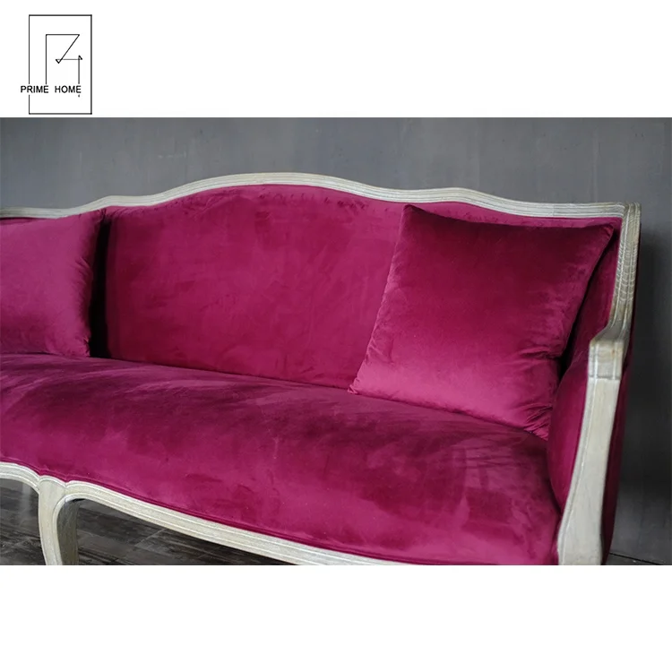 hot sell oak wood frame velvet event wedding event sofa