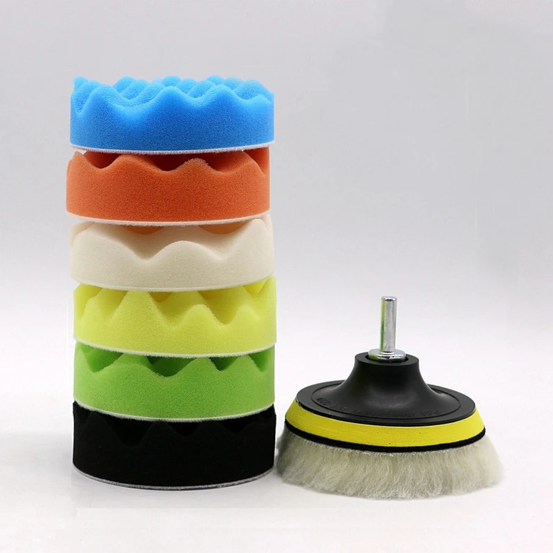 Прямая продажа с завода, автомобильный комплект из губчатой шерсти, сухой набор, ручная полировка из пенопласта, 125 мм, полировочные колодки