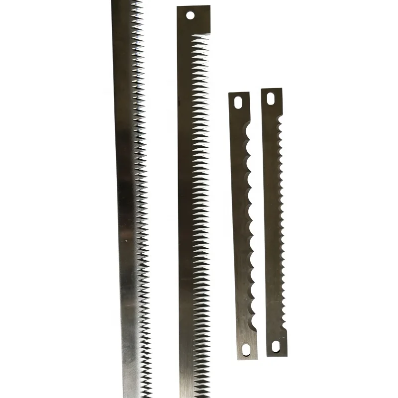 packaging machine cutting blade bagging serrated knife/blades with tear tony point