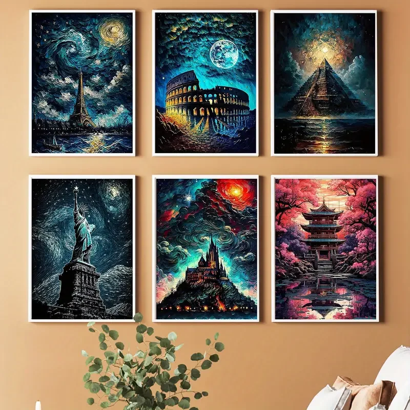Custom wholesale Landscape Paint By Number Kits for Adults High-Definition Artwork DIY Acrylic Painting for home decor gift