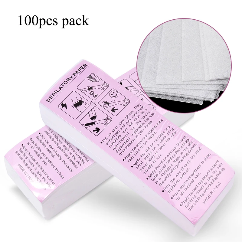 100pcs depilatory wax strips hair removal wax paper wax paper strips