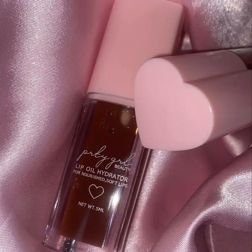  2021 24K gold and rose Lipgloss Oil Base Custom Flower Wholesale Heart Tube Private Label Vendors Honey Lip Plumping