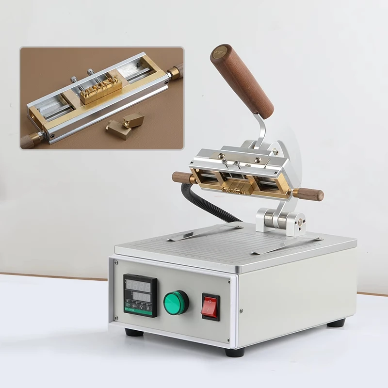 Strong Small Manual Wood Iron Leather Logo Embossing Hot Stamping Machine Belt Wallet Branding Machine Heat Press Machine