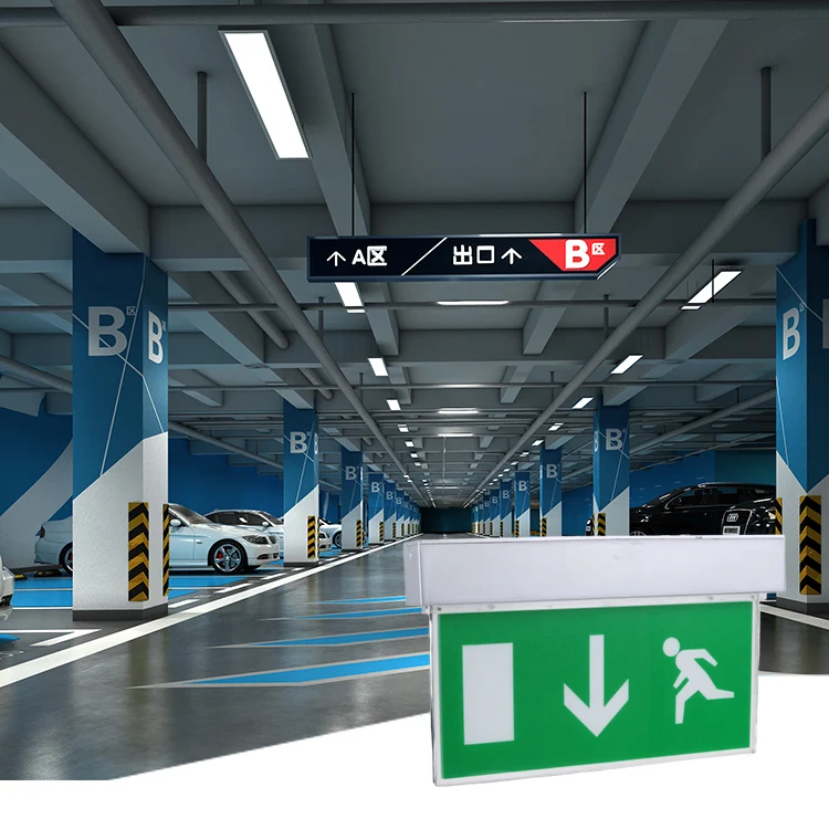 Cheap Price Rechargeable Led Wall Mounted Fire Safety Single Face Resistant Emergency Light Exit Sign