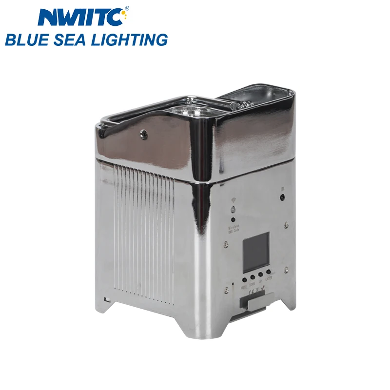 Sliver Wifi APP Control 6x18w RGBWA UV 6in1 Wireless DMX Battery LED Uplight