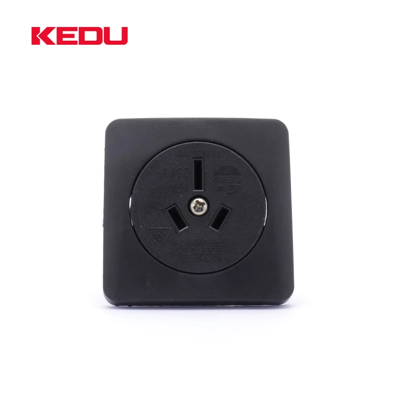 KEDU S230E-7 black color 250V 15A no cover australia standard socket