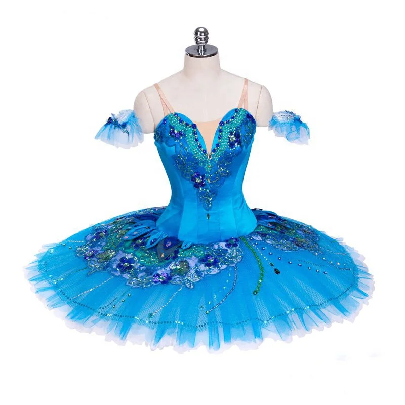 Girls dress adult Blue bird Variation Princess Florina Stage Costume Kids Light Blue Bird Ballet Tutu Costumes professional tutu