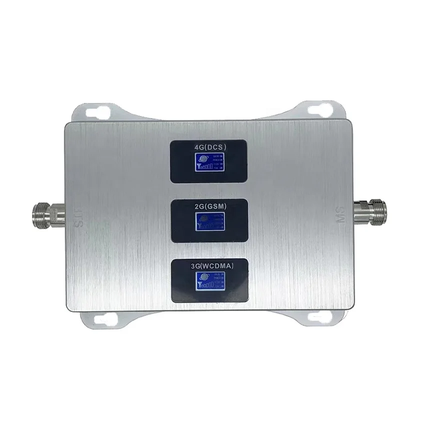 NEW Design Triband 900 1800 2100 Mobile Signal Repeater GSM WCDMA DCS 2G 3G 4G Booster