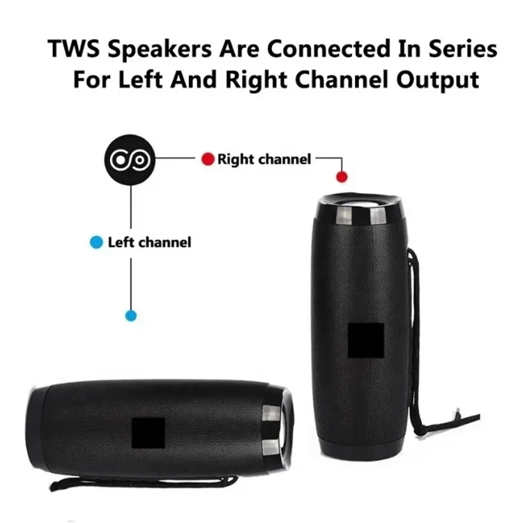 New BT Wireless active big Column Box Waterproof Portable Outdoor super Bass TF FM Radio Speaker With LED Light TG157