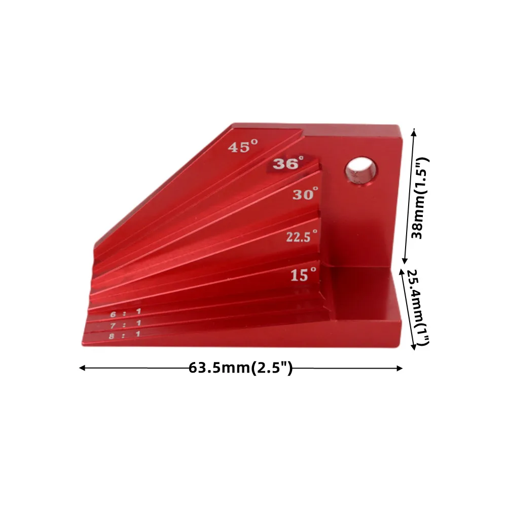 Bevel Block Gauge Aluminum Alloy Measuring Block Angle Finder for Protractor Woodworking and Diy Tools Other Hand Tools