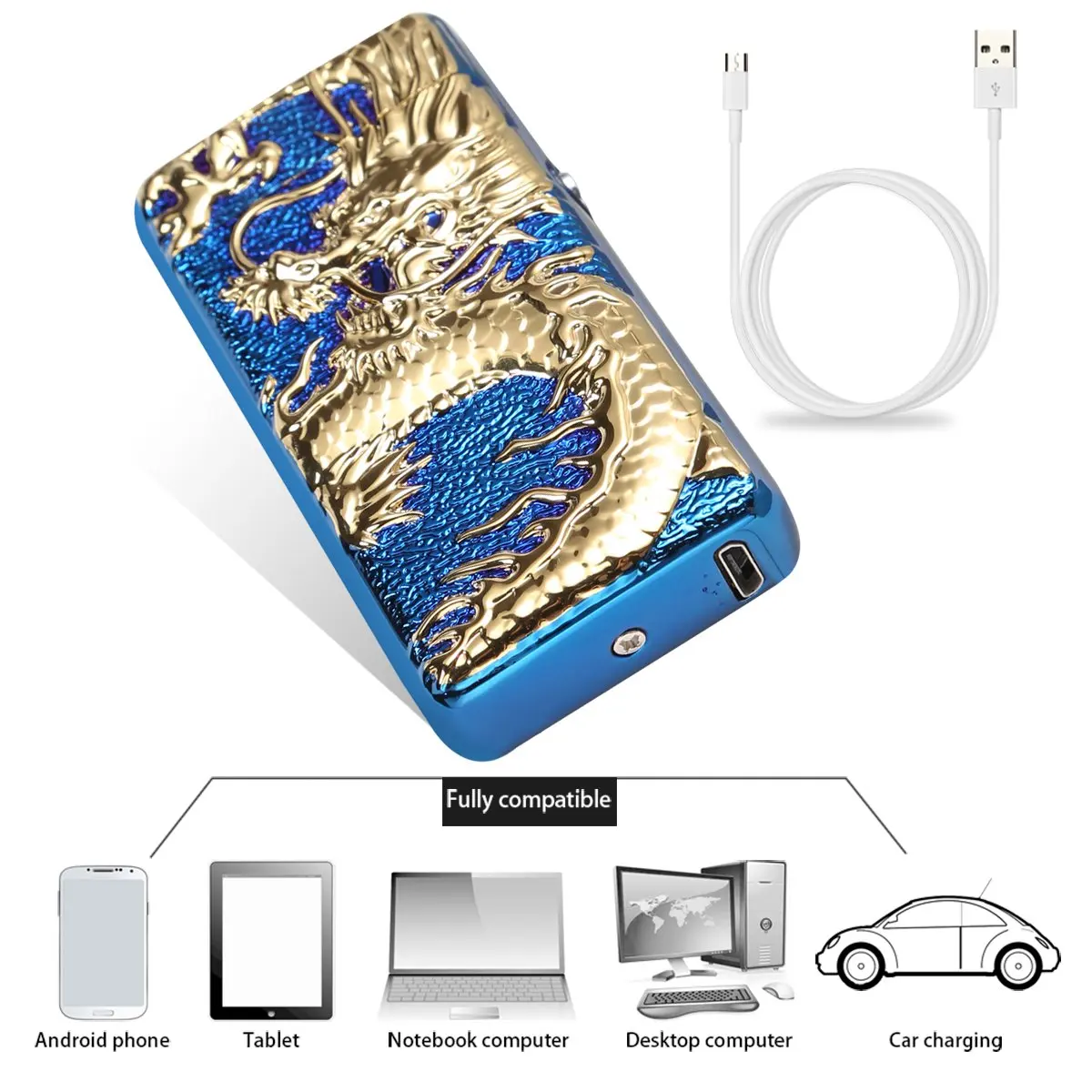 Encendedores Electrico Electric Arc Lighter Ashtray Usb Dragon Lighter