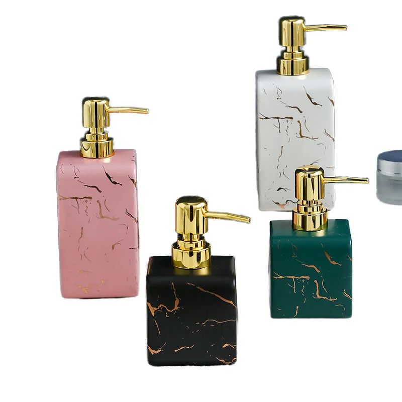 Fast Shipping Modern 500ml ceramic Soap Dispenser itchen soap dispenser Dispenser Set For Hotels ceramic toilet set