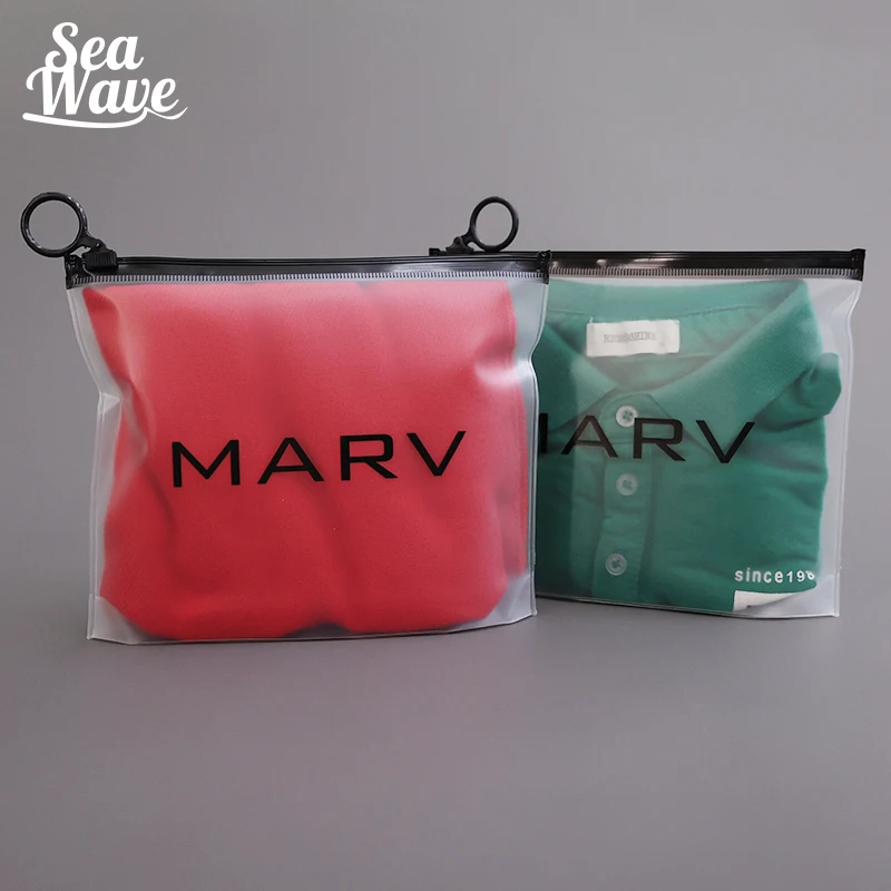 Custom your own logo low moq cosmetic  socks hat underwear packaging plastic PVC zipper bag