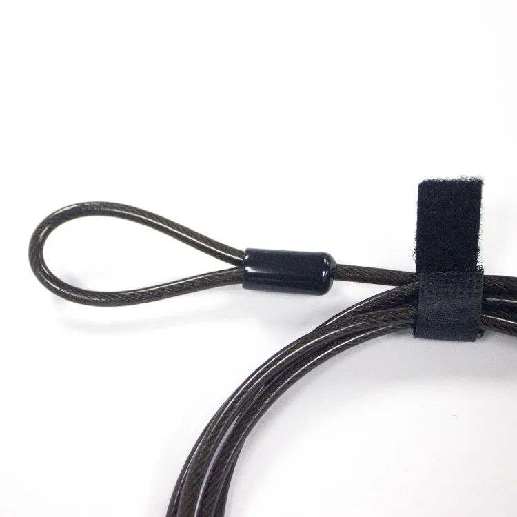 Anti-theft laptop security combination lock noble wedge cable lock slot with black steel wire rope for DELL laptop