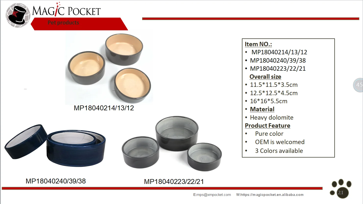 Dark Blue Pet Feeder Ceramic Dolomite Material Dog Plate  4 style pet cat bowl dog feeder  ceramic good pet water fountain