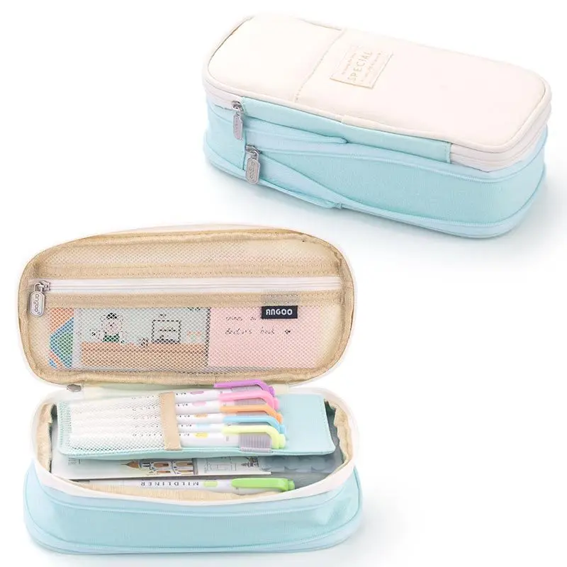 2023 New Kawaii Pencil Case Large Capacity Cosmetic Bag Cute Pouch Box Back to School Pen Bag Supplies Korean Stationery