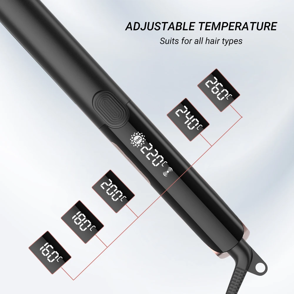 Titanium Plates Flat Iron Hair Straightener 480f 250 Degrees for Professional Use