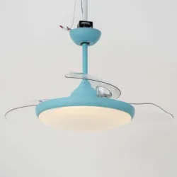 42 Inch Nordic Modern Simple Decorative Blades Remote Control LED Ceiling Fan With Light