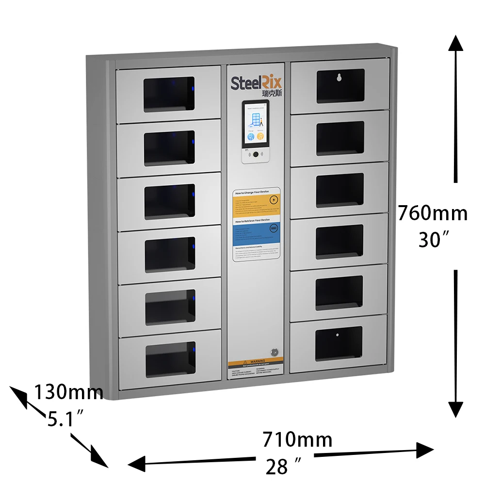 Wholesale Best Seller Gym Locker Cabinet 6 12 24 Door steel Charging Phone locker Employee Metal Lockers 6 12 24 Compartments