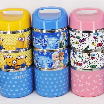 Новый дизайн детский Ланч-бокс из нержавеющей стали bento tiffin с ручкой