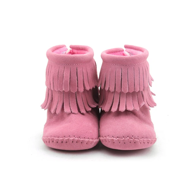  2021 Low MOQ Fashion Winter Girls Baby Shoes Genuine Leather Soft Sole Kid Chelsea