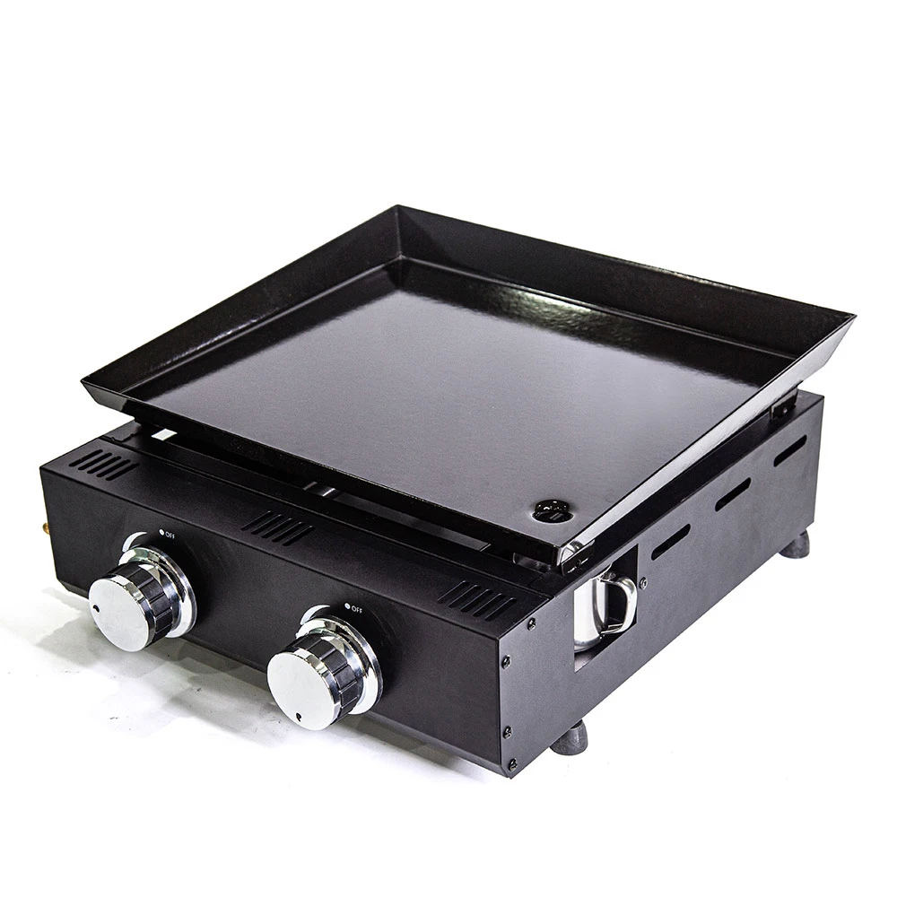 Garden 2 Burners Gas BBQ Grills LPG Plancha 5000W Beef Pork Chicken Cooking Home Hot Plate Non-stick Barbecue Tools Grills