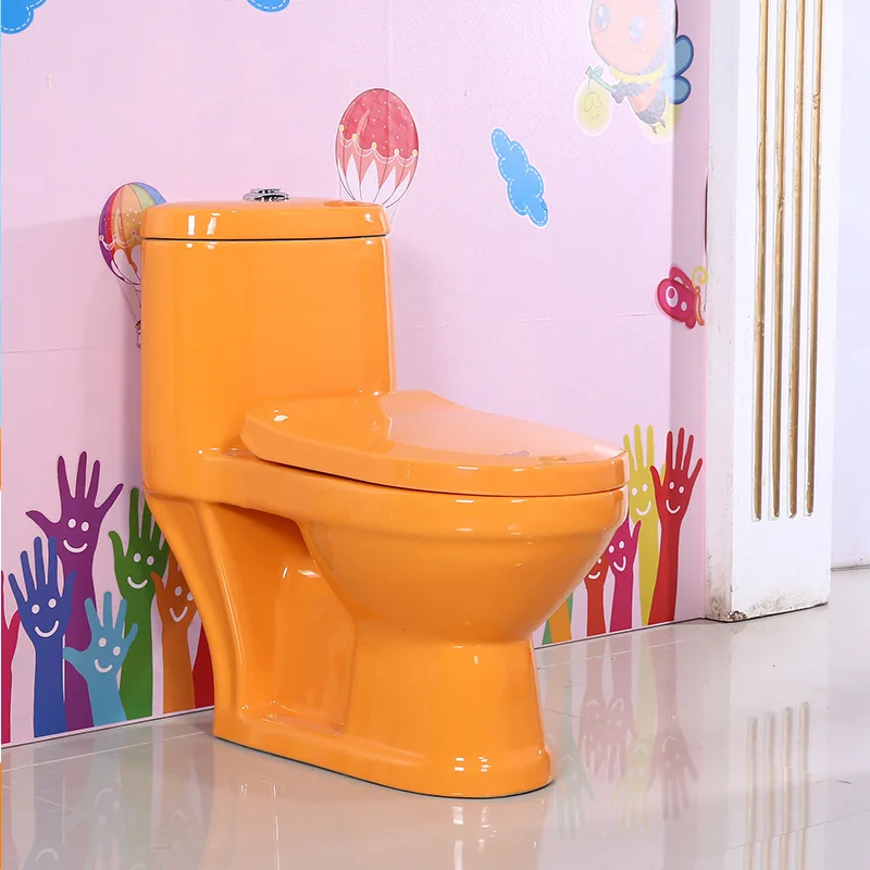 2019 Hot Sale Red Pink Yellow Blue Green Orange Colored Small Mini Children Size Toilet for Kindergarten Kids WC